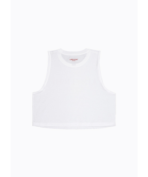 LIMELIGHT APPAREL(ライムライトアパレル)の「アスリット レディース クロップスリーブレス (ホワイト/レッド)(Tシャツ/カットソー・レディース・その他・SMALL/MEDIUM/LARGE)」の3枚目の写真