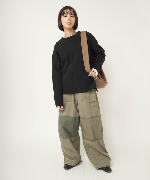 RNA-N（アールエヌエーエヌ）の「R4437 リメイクベイカーパンツ（その他パンツ・レディース・オリーブ/スミクロ・FREE）」の9枚目の写真