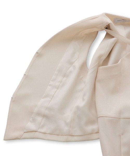 ADAM ET ROPE'（アダムエロペ）の「【サステナブル】ジレコンビロンパース（つなぎ/オールインワン・レディース・キナリ/ブラック・36/38）」の9枚目の写真