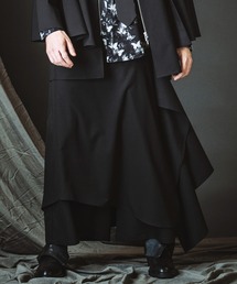 【NO ID.】Layered Cape Baggy Trousers / レイヤード ケープ バギー トラウザーズ