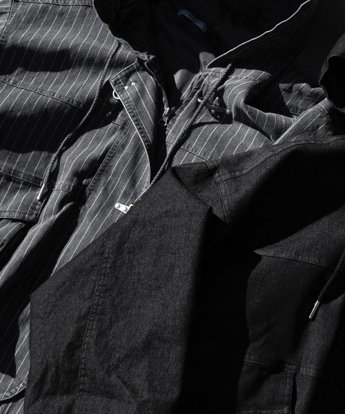 RUUBON（ルーボン）の「【RUUBON】fireman hooded hunting blouson / ファイヤーマン フーデッド ハンティング ブルゾン / フードジャケット（ブルゾン・メンズ・ブラック/グレー・L/M/S）」の3枚目の写真