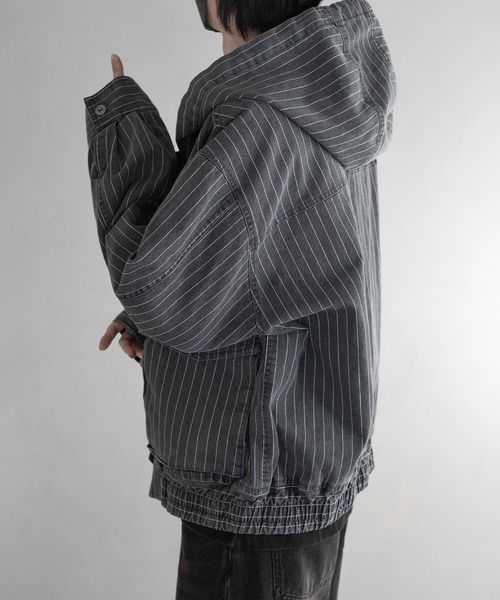 RUUBON（ルーボン）の「【RUUBON】fireman hooded hunting blouson / ファイヤーマン フーデッド ハンティング ブルゾン / フードジャケット（ブルゾン・メンズ・ブラック/グレー・L/M/S）」の6枚目の写真