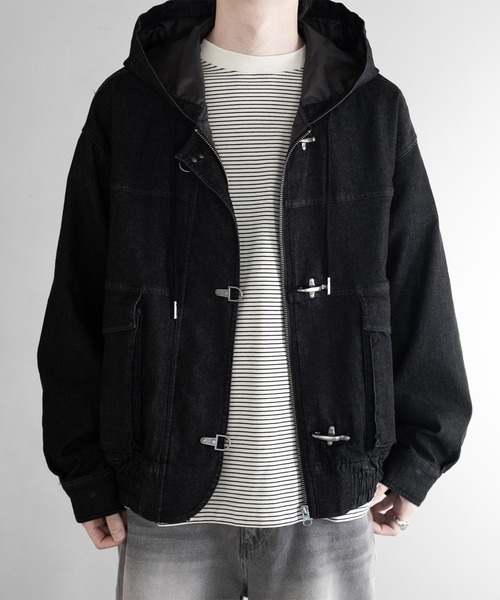 RUUBON（ルーボン）の「【RUUBON】fireman hooded hunting blouson / ファイヤーマン フーデッド ハンティング ブルゾン / フードジャケット（ブルゾン・メンズ・ブラック/グレー・L/M/S）」の7枚目の写真