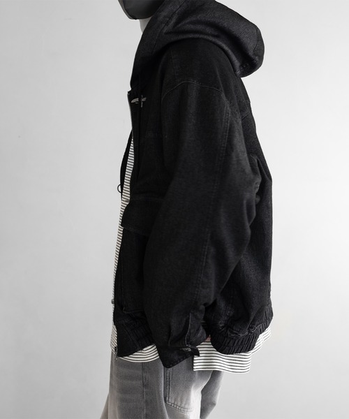 RUUBON（ルーボン）の「【RUUBON】fireman hooded hunting blouson / ファイヤーマン フーデッド ハンティング ブルゾン / フードジャケット（ブルゾン・メンズ・ブラック/グレー・L/M/S）」の9枚目の写真