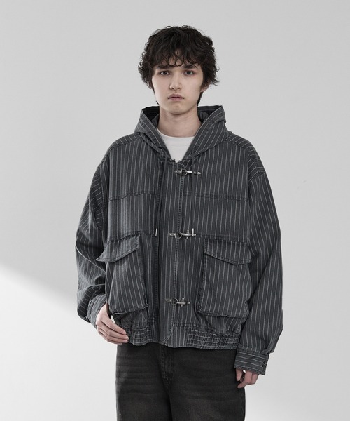 RUUBON（ルーボン）の「【RUUBON】fireman hooded hunting blouson / ファイヤーマン フーデッド ハンティング ブルゾン / フードジャケット（ブルゾン・メンズ・ブラック/グレー・L/M/S）」の11枚目の写真