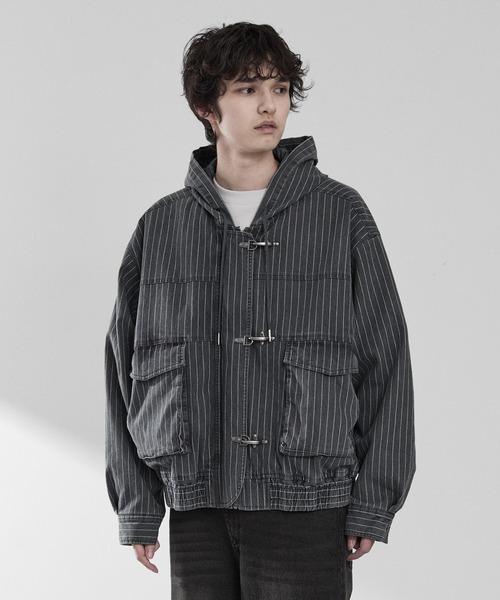 RUUBON（ルーボン）の「【RUUBON】fireman hooded hunting blouson / ファイヤーマン フーデッド ハンティング ブルゾン / フードジャケット（ブルゾン・メンズ・ブラック/グレー・L/M/S）」の12枚目の写真