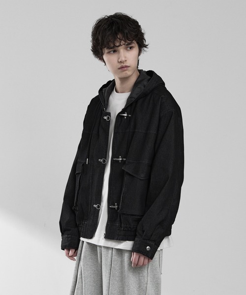RUUBON（ルーボン）の「【RUUBON】fireman hooded hunting blouson / ファイヤーマン フーデッド ハンティング ブルゾン / フードジャケット（ブルゾン・メンズ・ブラック/グレー・L/M/S）」の19枚目の写真