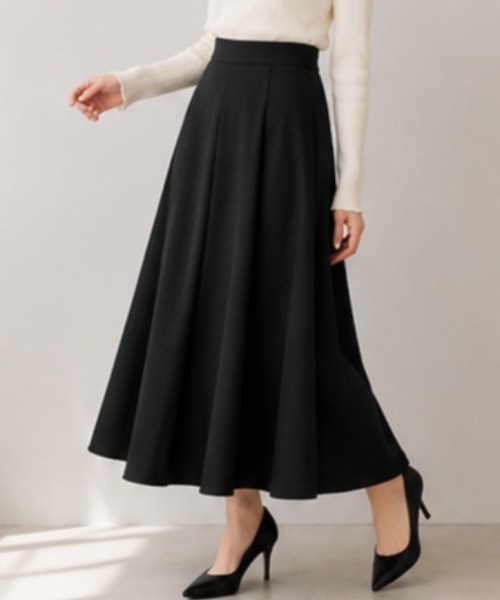 CHUL(チュル)の「フレアロングスカート(スカート・レディース・ブラック/ブラウン/グレー・SMALL/MEDIUM/LARGE/X-LARGE)」の1枚目の写真