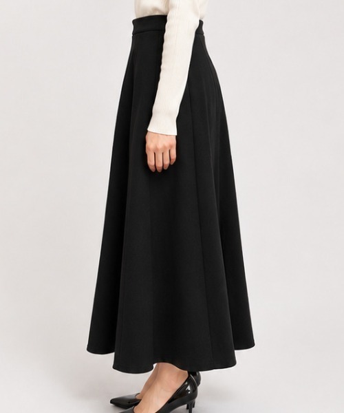 CHUL(チュル)の「フレアロングスカート(スカート・レディース・ブラック/ブラウン/グレー・SMALL/MEDIUM/LARGE/X-LARGE)」の4枚目の写真