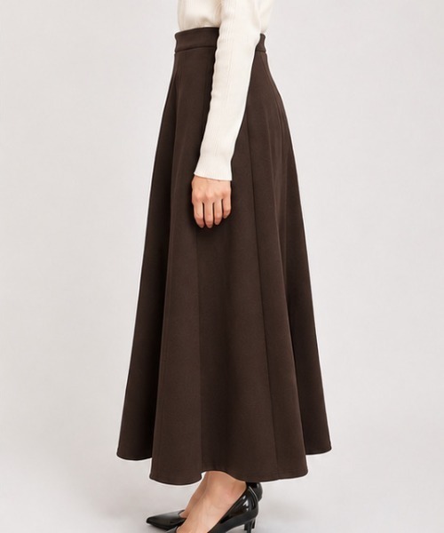 CHUL(チュル)の「フレアロングスカート(スカート・レディース・ブラック/ブラウン/グレー・SMALL/MEDIUM/LARGE/X-LARGE)」の9枚目の写真