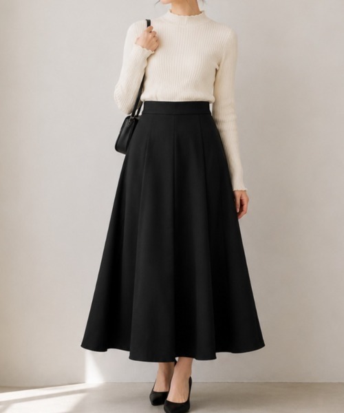 CHUL(チュル)の「フレアロングスカート(スカート・レディース・ブラック/ブラウン/グレー・SMALL/MEDIUM/LARGE/X-LARGE)」の12枚目の写真