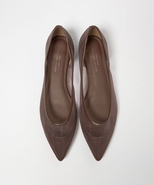 green label relaxing（グリーンレーベルリラクシング）の「ポインテッド チュール フラットシューズ（その他シューズ・レディース・シルバー/ブラック/その他1/ダークブラウン・25cm/24.5cm/24cm/23.5cm/23cm/22.5cm）」の3枚目の写真