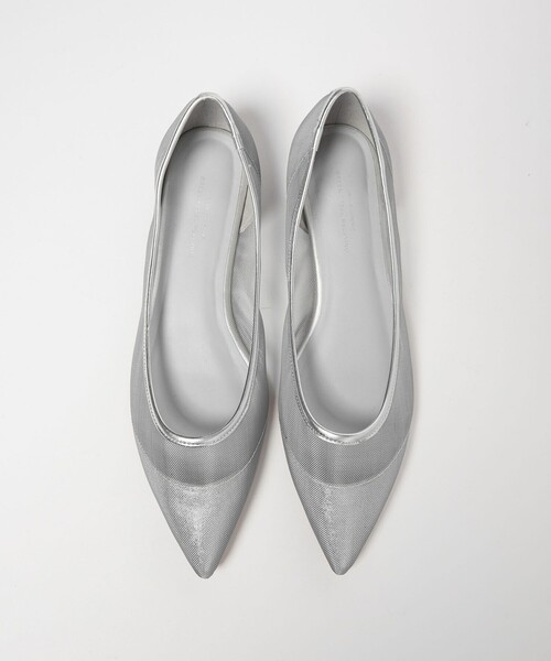 green label relaxing（グリーンレーベルリラクシング）の「ポインテッド チュール フラットシューズ（その他シューズ・レディース・シルバー/ブラック/その他1/ダークブラウン・25cm/24.5cm/24cm/23.5cm/23cm/22.5cm）」の4枚目の写真