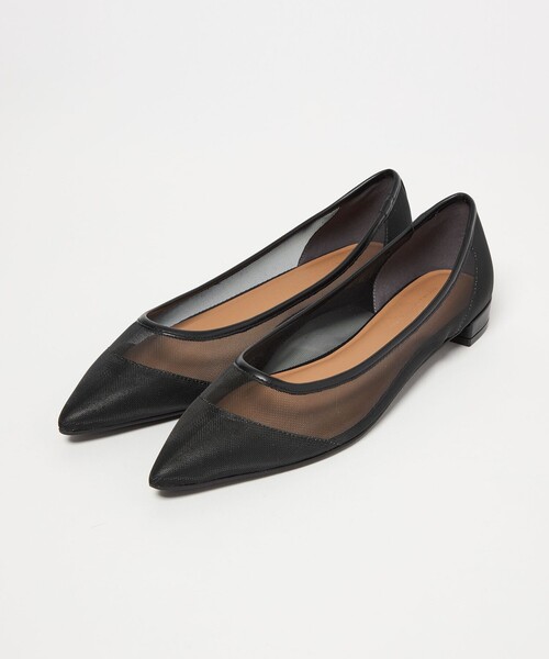 green label relaxing（グリーンレーベルリラクシング）の「ポインテッド チュール フラットシューズ（その他シューズ・レディース・シルバー/ブラック/その他1/ダークブラウン・25cm/24.5cm/24cm/23.5cm/23cm/22.5cm）」の5枚目の写真