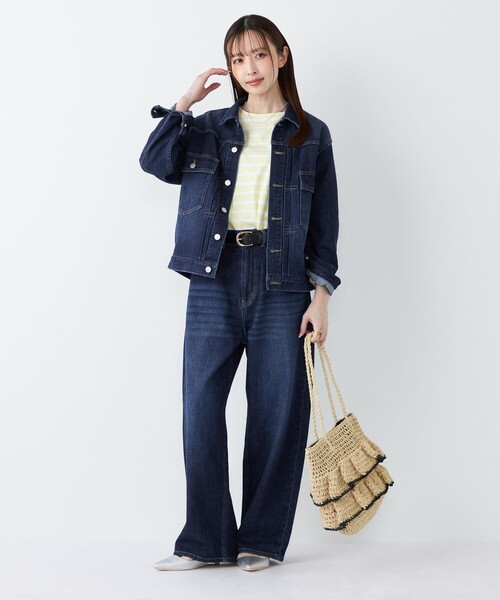 SHIPS Colors(シップス カラーズ)の「SHIPS Colors:〈洗濯機可能〉アマヨリ ワイド ルーズ デニム◇(デニムパンツ・レディース・ブルー/ライトブルー・X-SMALL/MEDIUM/SMALL)」の10枚目の写真