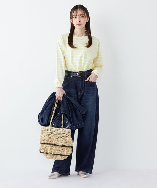 SHIPS Colors(シップス カラーズ)の「SHIPS Colors:〈洗濯機可能〉アマヨリ ワイド ルーズ デニム◇(デニムパンツ・レディース・ブルー/ライトブルー・X-SMALL/MEDIUM/SMALL)」の5枚目の写真