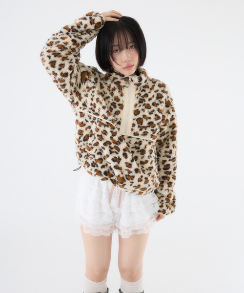 FCMM(エフシーエムエム)の「【日本限定】ASSORT FLEECE / アソートフリース(Tシャツ/カットソー・レディース・チェック/レオパード/ホワイト系その他・MEDIUM/SMALL)」の4枚目の写真
