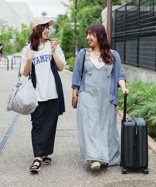 GLOBAL WORK(グローバルワーク)の「しゅりプロデュース/エアリーリラックスデニムワンピース/575069(ワンピース・レディース・ライトグレー・FREE)」の4枚目の写真