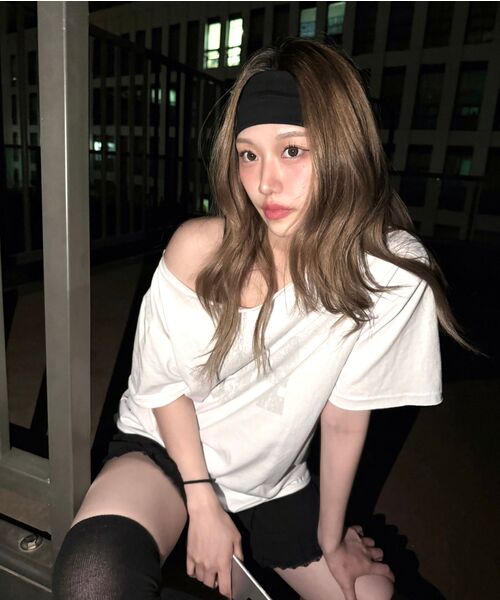 CHICKS(チックス)の「ノッティングヒルフェミニンワンショルダー半袖ホワイト(Tシャツ/カットソー・レディース・その他・FREE)」の7枚目の写真