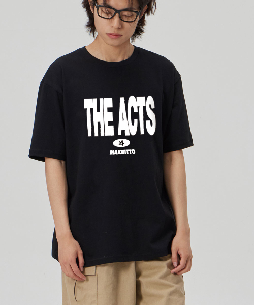MAKEITTO（メイキット）の「[THE ACTS]CREW NECK TEE_BLACK（Tシャツ/カットソー・メンズ・その他・M/L/XL/XXL）」の2枚目の写真