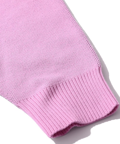 X-girl(エックスガール)の「PLAYBOY × X-girl JACQUARD KNIT TOP(ニット/セーター・レディース・ブラック/ピンク・ONE SIZE)」の5枚目の写真