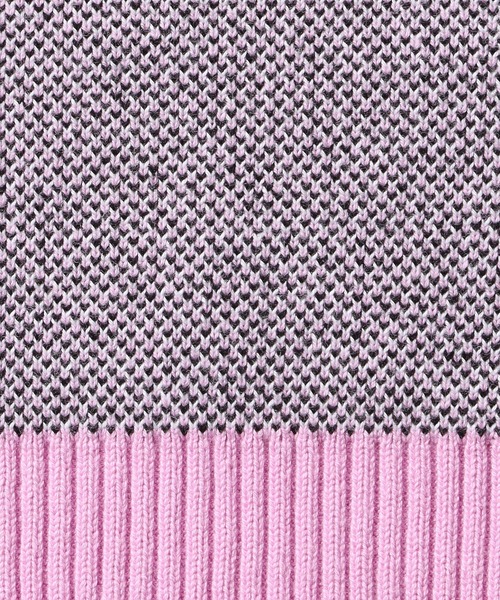 X-girl(エックスガール)の「PLAYBOY × X-girl JACQUARD KNIT TOP(ニット/セーター・レディース・ブラック/ピンク・ONE SIZE)」の3枚目の写真