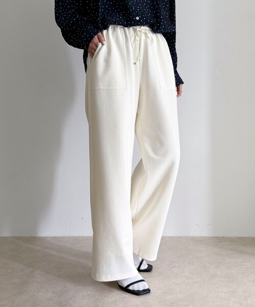 fredy emue（フレディエミュ）の「ポンチイージーベイカーパンツ（その他パンツ・レディース・ブラック/チャコールグレー/オフホワイト・38/36）」の6枚目の写真