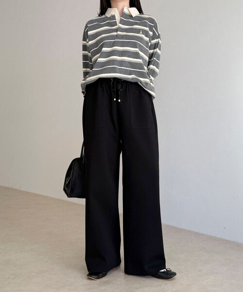 fredy emue（フレディエミュ）の「ポンチイージーベイカーパンツ（その他パンツ・レディース・ブラック/チャコールグレー/オフホワイト・38/36）」の9枚目の写真