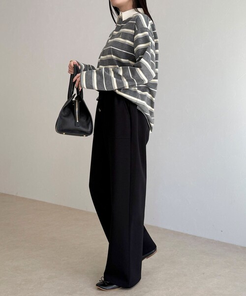 fredy emue（フレディエミュ）の「ポンチイージーベイカーパンツ（その他パンツ・レディース・ブラック/チャコールグレー/オフホワイト・38/36）」の10枚目の写真