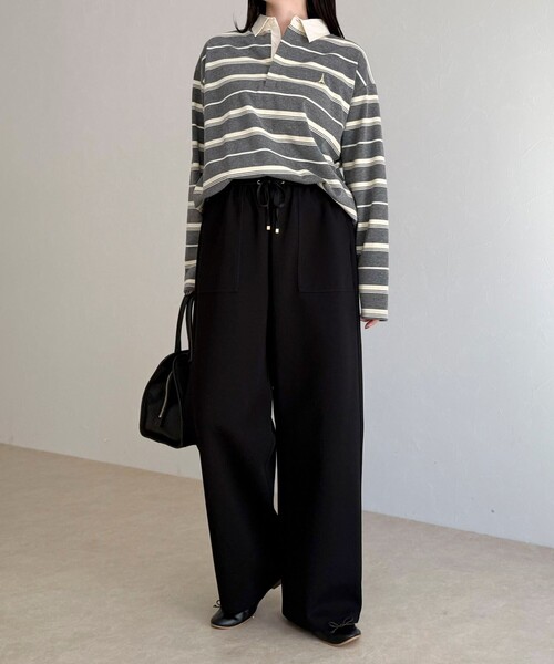 fredy emue（フレディエミュ）の「ポンチイージーベイカーパンツ（その他パンツ・レディース・ブラック/チャコールグレー/オフホワイト・38/36）」の11枚目の写真