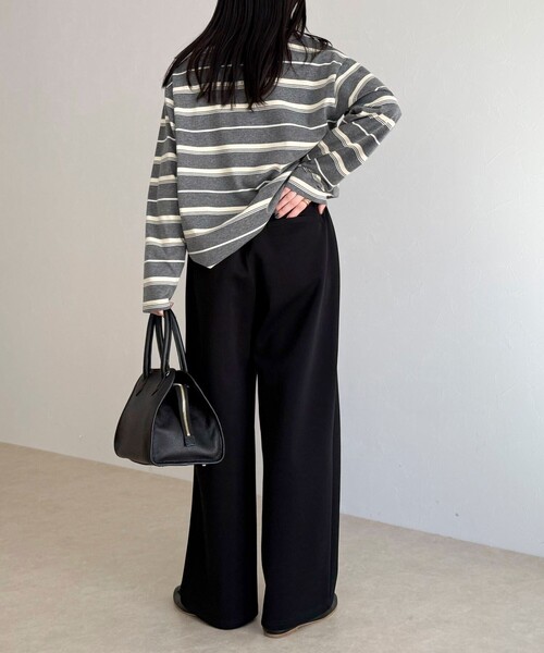 fredy emue（フレディエミュ）の「ポンチイージーベイカーパンツ（その他パンツ・レディース・ブラック/チャコールグレー/オフホワイト・38/36）」の12枚目の写真