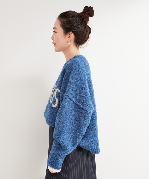 B.C STOCK(ベーセーストック)の「《追加2》MIXブークレーロゴニット(ニット/セーター・レディース・ブルー系その他/ベージュ/ブラウン・FREE)」の19枚目の写真