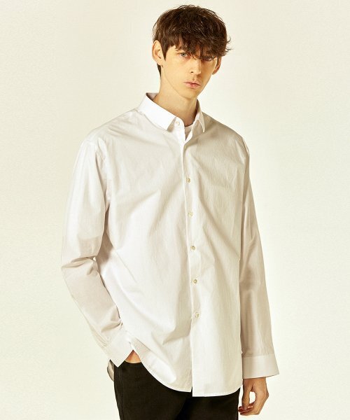 BUTTON SEOUL（ボタンソウル）の「ソリッドベーシックシャツ（ブラック）（シャツ/ブラウス・メンズ・ブラック・FREE）」の3枚目の写真