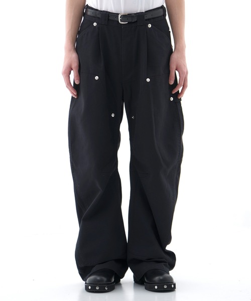 CONZ(コンズ)の「Dickies×CONZ DOUBLE KNEE CURVED LEG PANTS(チノパンツ・メンズ・ブラック/ライトベージュ/カーキ/グレー/ブルー・1/2/3)」の10枚目の写真