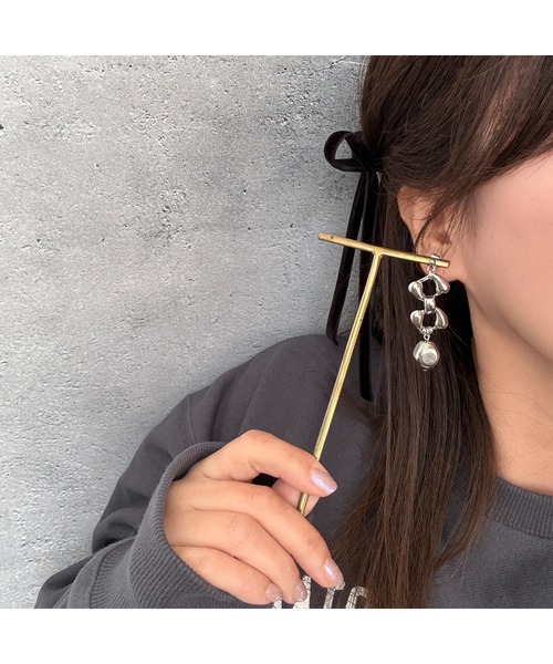 tone(トーン)の「【musk】シルバーチェーンのピアス(MA)(ピアス(両耳用)・レディース・シルバー・FREE)」の6枚目の写真