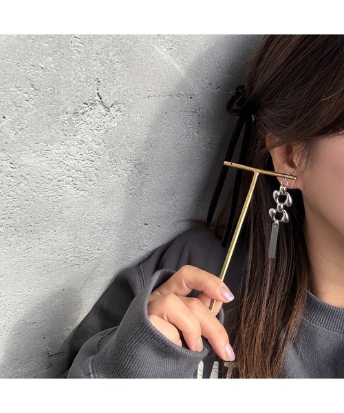 tone(トーン)の「【musk】シルバーチェーンのピアス(MA)(ピアス(両耳用)・レディース・シルバー・FREE)」の8枚目の写真