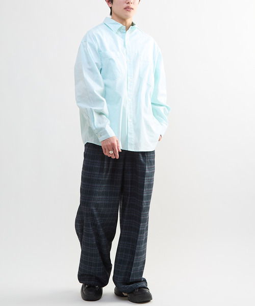 CONVERSE TOKYO（コンバーストウキョウ）の「CHECKED WIDE SLACKS（スラックス・レディース・ネイビー/ブラック/ベージュ・SMALL/MEDIUM）」の12枚目の写真