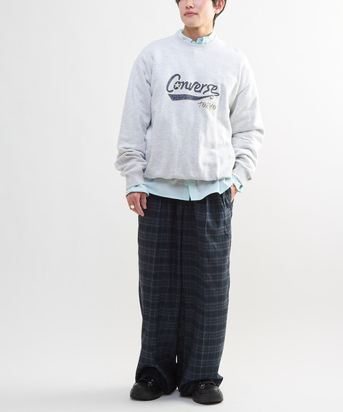 CONVERSE TOKYO（コンバーストウキョウ）の「CHECKED WIDE SLACKS（スラックス・レディース・ネイビー/ブラック/ベージュ・SMALL/MEDIUM）」の17枚目の写真