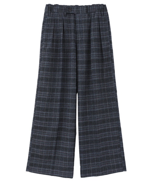 CONVERSE TOKYO（コンバーストウキョウ）の「CHECKED WIDE SLACKS（スラックス・レディース・ネイビー/ブラック/ベージュ・SMALL/MEDIUM）」の18枚目の写真