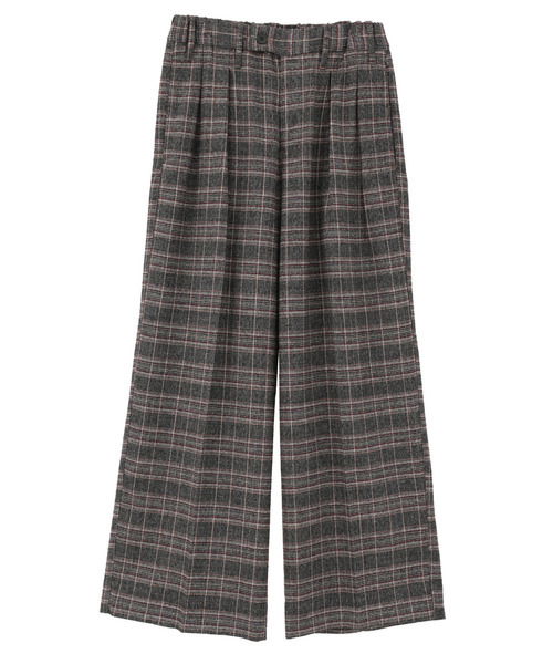 CONVERSE TOKYO（コンバーストウキョウ）の「CHECKED WIDE SLACKS（スラックス・レディース・ネイビー/ブラック/ベージュ・SMALL/MEDIUM）」の19枚目の写真
