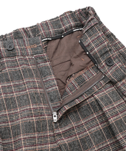 CONVERSE TOKYO（コンバーストウキョウ）の「CHECKED WIDE SLACKS（スラックス・レディース・ネイビー/ブラック/ベージュ・SMALL/MEDIUM）」の22枚目の写真