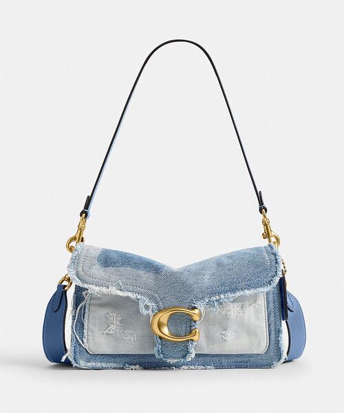 COACH（コーチ）の「タビー ショルダー バッグ 26・リパーパス デニム パッチワーク（ショルダーバッグ・レディース・ブルー系その他・ONE）」の14枚目の写真