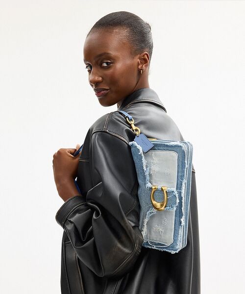 COACH（コーチ）の「タビー ショルダー バッグ 26・リパーパス デニム パッチワーク（ショルダーバッグ・レディース・ブルー系その他・ONE）」の13枚目の写真