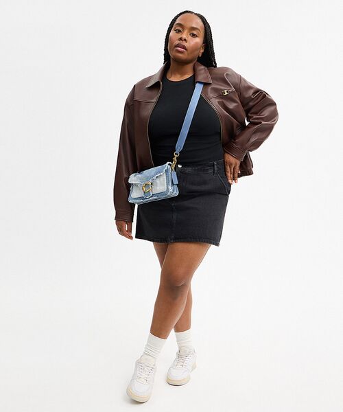 COACH（コーチ）の「タビー ショルダー バッグ 26・リパーパス デニム パッチワーク（ショルダーバッグ・レディース・ブルー系その他・ONE）」の11枚目の写真