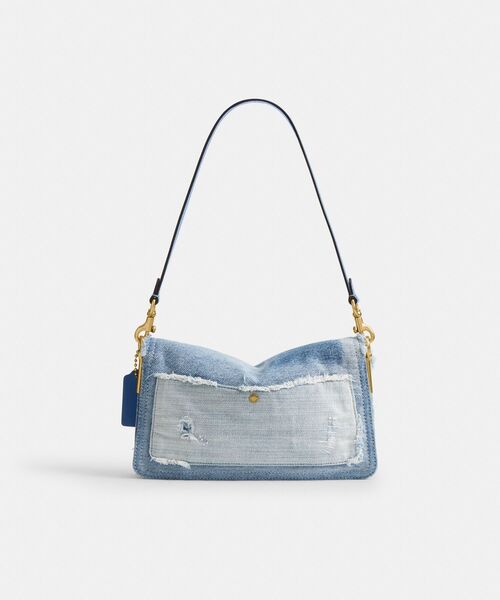 COACH（コーチ）の「タビー ショルダー バッグ 26・リパーパス デニム パッチワーク（ショルダーバッグ・レディース・ブルー系その他・ONE）」の9枚目の写真