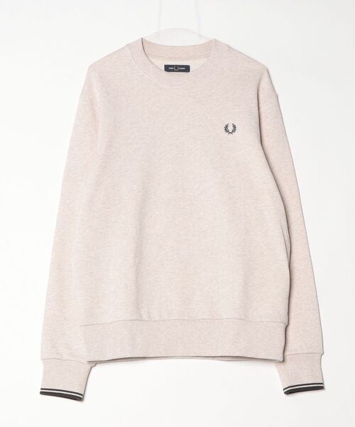 FRED PERRY(フレッドペリー)の「FRED PERRY/フレッドペリー CREW NECK SWEATSHIRT/クルーネック スウェット(スウェット・メンズ・ライトグレー/ブラック・MEDIUM/X-LARGE/LARGE)」の1枚目の写真