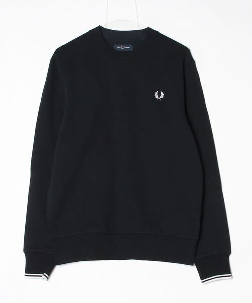 FRED PERRY(フレッドペリー)の「FRED PERRY/フレッドペリー CREW NECK SWEATSHIRT/クルーネック スウェット(スウェット・メンズ・ライトグレー/ブラック・MEDIUM/X-LARGE/LARGE)」の2枚目の写真