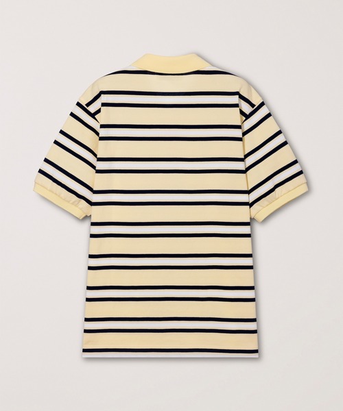 DUNST（ダンスト）の「【DUNST】UNISEX STRIPED POLO SHIRT/ ボーダー 襟付き ポロシャツ（ポロシャツ・レディース・ブラウン/ライトイエロー・S）」の20枚目の写真