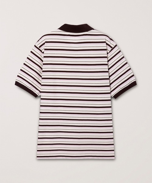 DUNST（ダンスト）の「【DUNST】UNISEX STRIPED POLO SHIRT/ ボーダー 襟付き ポロシャツ（ポロシャツ・レディース・ブラウン/ライトイエロー・S）」の19枚目の写真
