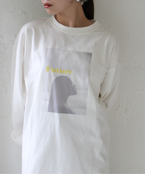 Meli rich（メリーリッチ）の「ウーマンプリント天竺ロンT（Tシャツ/カットソー・レディース・ホワイト系2/ホワイト系1/ホワイト系3・FREE）」の15枚目の写真